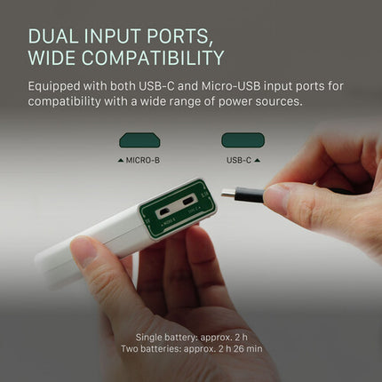Cargador de Baterías Tilta 2 Canales NP-W126S Verde Ash USB-C Dual