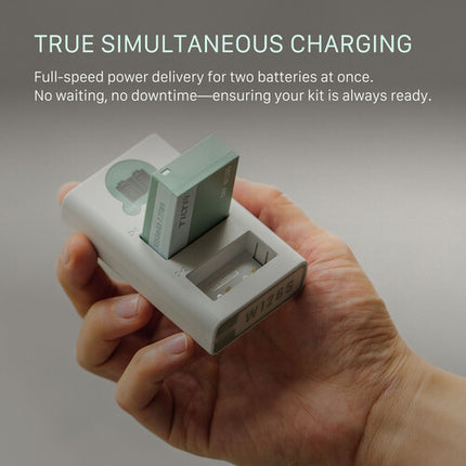 Cargador de Baterías Tilta 2 Canales NP-W126S Verde Ash USB-C Dual