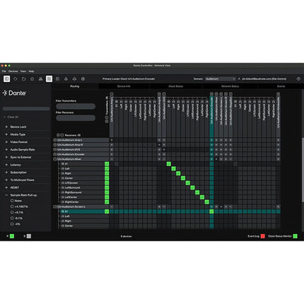 Turtle AV Phoenix 8x8 Dante Puente de Audio con DSP y PoE Plus