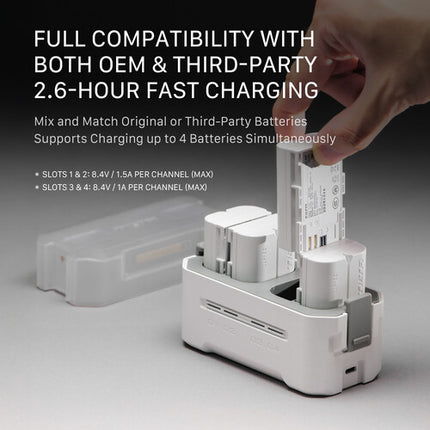 Tilta Estación de Carga Portátil para 4 Baterías LP-E6 con USB-C PD 45W