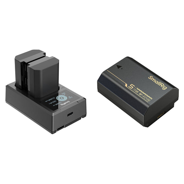 SmallRig Kit Batería NP-FZ100 2600mAh con Cargador USB de 2 Bahías Negro