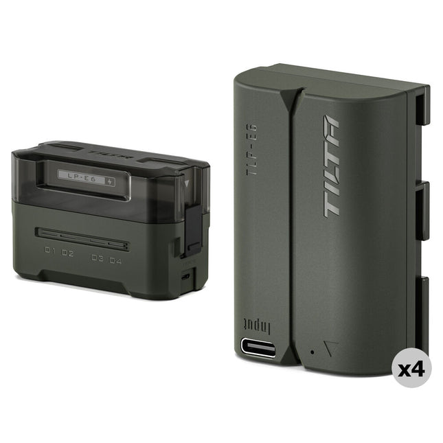 Tilta LP-E6P Kit de baterías 2400mAh con cargador USB para Canon