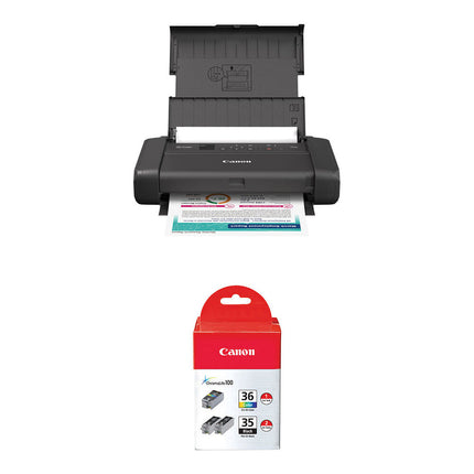 Canon PIXMA TR160 Impresora móvil inalámbrica resolución 4800 x 1200 dpi capacidad 50 hojas tanque de tinta PGI-35 y CLI-36