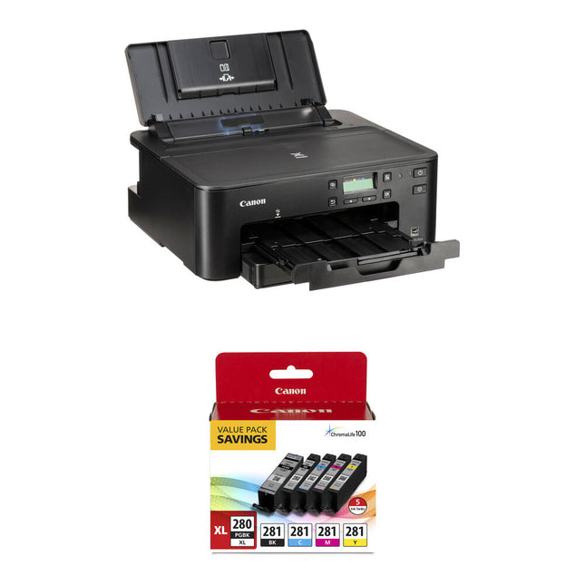 Canon PIXMA TS702a Impresora Fotográfica WiFi 4800x1200 dpi con Kit 5 Colores PGI-280 XL CLI-281