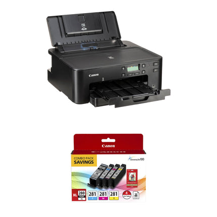 Canon PIXMA TS702a Impresora Fotográfica WiFi Resolución 4800x1200 dpi Pack Tinta 4 Colores y Papel 4x6 pulgadas