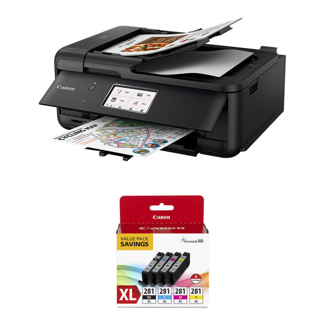 Canon PIXMA TR8620a Impresora Multifunción Inalámbrica con 4 Tanques de Tinta XL y Escáner 1200x2400 dpi