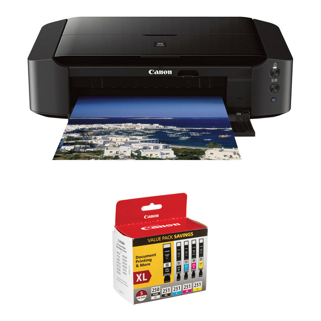 Canon PIXMA iP8720 Impresora Fotográfica Inalámbrica 9600x2400 dpi Kit Tinta 5 Cartuchos