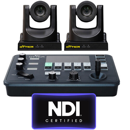 ikan OTTICA Bundle Cámara PTZ Full NDI 20x Zoom óptico 1080p y Controlador IP
