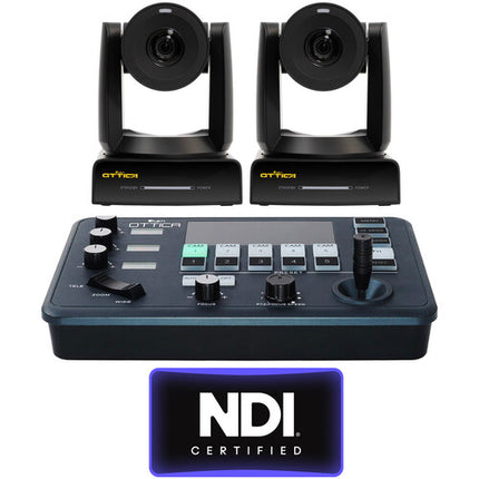 ikan OTTICA 2 cámaras PTZ 4K NDI HX3 30x Zoom Óptico y Controladora