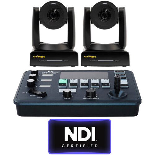 ikan OTTICA 2 cámaras PTZ 4K NDI HX3 30x Zoom Óptico y Controladora