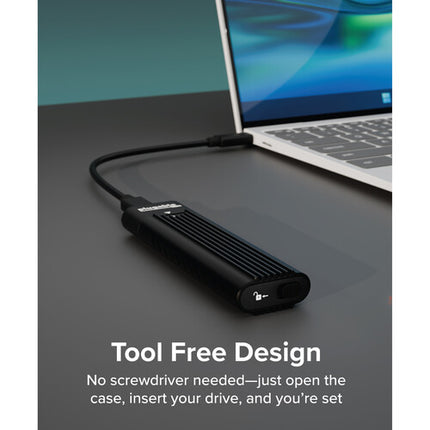 Plugable USB-A y C 3.2 Gen 2 Caja para M.2 NVMe Soporta 2280 900 MB/s