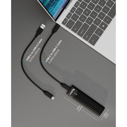 Plugable USB-A y C 3.2 Gen 2 Caja para M.2 NVMe Soporta 2280 900 MB/s