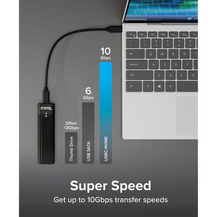 Plugable USB-A y C 3.2 Gen 2 Caja para M.2 NVMe Soporta 2280 900 MB/s