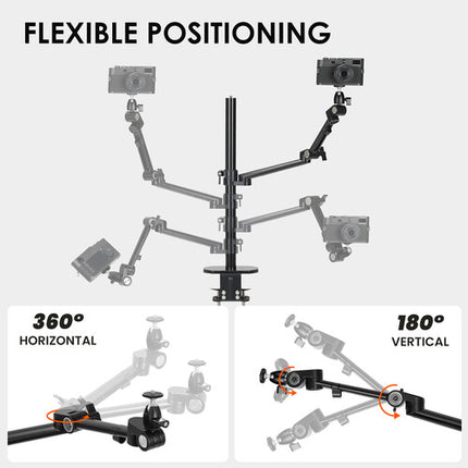 TARION Titanrig Arm Module Z para Stand y Soporte con Articulación 5 puntos y Cabeza Bola 1/4"-20