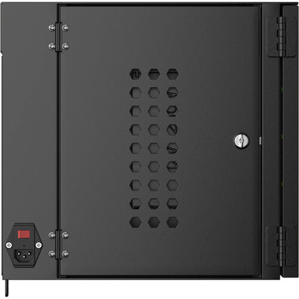CTA Digital Locking Charging Cabinet para Carga Inalámbrica 10 Dispositivos 5 Estantes Deslizantes