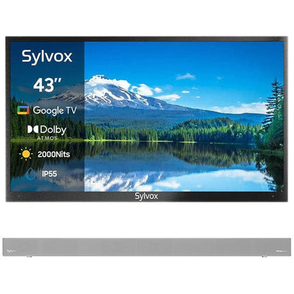 SYLVOX Pool Pro 2.0 TV LED Inteligente Exterior 43" 4K HDR 2000 nits IP55 resistente agua