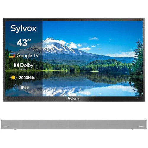 SYLVOX Pool Pro 2.0 TV LED Inteligente Exterior 43" 4K HDR 2000 nits IP55 resistente agua