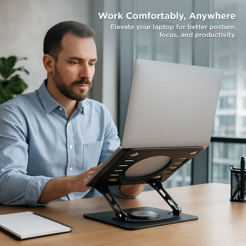 Uncaged Ergonomics Soporte Giratorio para Laptop 10-15.6" Hasta 8.6 kg 7.5" Altura