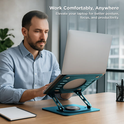 Uncaged Ergonomics Soporte Giratorio para Portátil 10-15.6 pulgadas Robusto y Ajustable