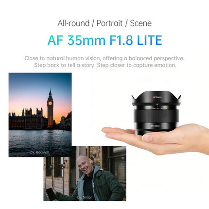 7Artisans Lite Series 35mm f1.8 AF Lente para FUJIFILM X APS-C 6.4 oz