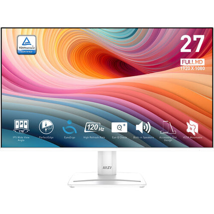 MSI PRO MP275W E2 Monitor 27" Full HD HDR 120 Hz 1 ms Blanco