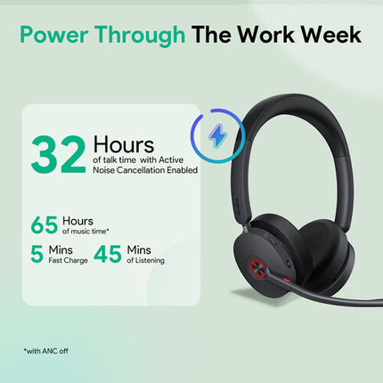 Yealink BH74 Auriculares Bluetooth inalámbricos con ANC 32 horas y USB-C