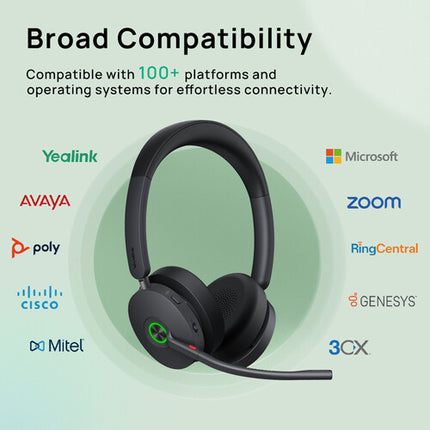 Yealink BH74 Auriculares Bluetooth inalámbricos con ANC 32 horas y USB-C