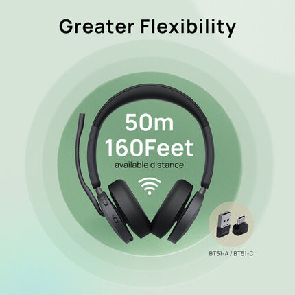 Yealink BH74 Auriculares Inalámbricos Bluetooth con Cancelación ANC y Base de Carga