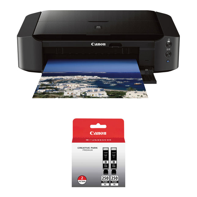 Canon PIXMA iP8720 Impresora Fotográfica Inalámbrica 9600x2400 dpi con 2 Cartuchos PGI-250PGBK XL