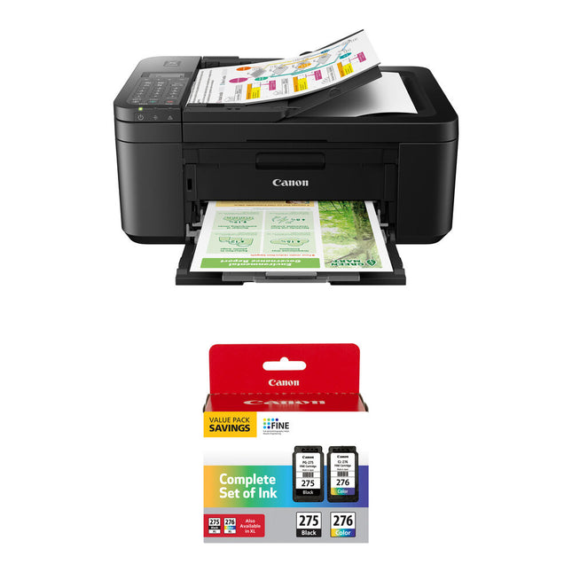 Canon PIXMA TR4720 Impresora Multifunción Inalámbrica 4800x1200 dpi con Kit de Cartuchos PG-275 CL-276
