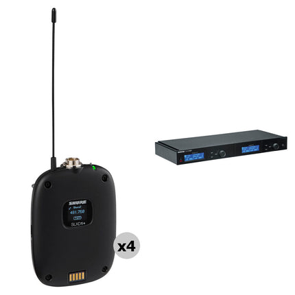 Shure SLXD4Q+ Receptor inalámbrico digital 4 canales 138 MHz rango 330 pies