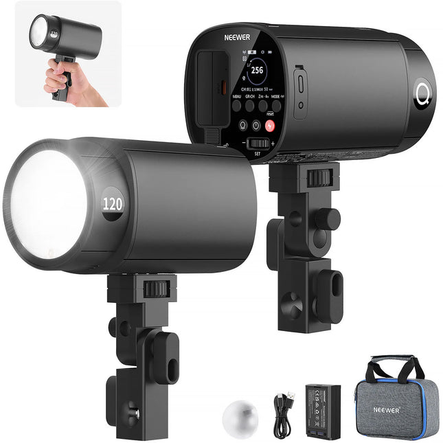 Neewer Q120 Flash Estroboscópico Exterior 120Ws Batería Litio Diffuser