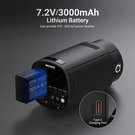 Neewer Q120 Flash Estroboscópico Exterior 120Ws Batería Litio Diffuser
