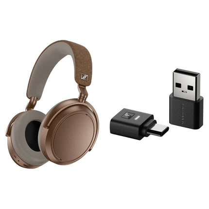 Sennheiser MOMENTUM 4 Auriculares Inalámbricos Over-Ear 42mm 60 Horas Bluetooth Adapter BTD 700 Marrón
