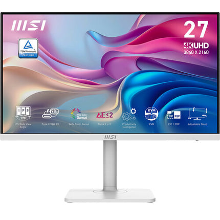 MSI Modern MD272UPHW Monitor 27" 4K UHD HDR USB-C 98W 400 nits