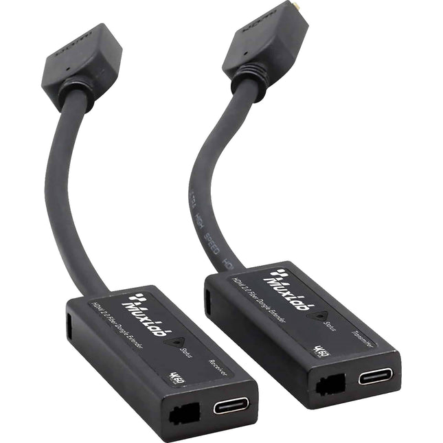 MuxLab HDMI 2.0 Kit Extensor de Fibra 4K 300 m con Transmisor y Receptor