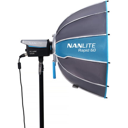 Nanlite Rapid 60 FM Montura Softbox 60 cm Difusor Rejilla Estuche