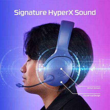 HyperX Cloud Jet Auriculares Gaming Inalámbricos Azul Bluetooth 25h Batería