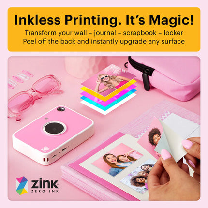 Kodak PRINTOMATIC+ Cámara Instantánea Digital 10MP Impresiones 2x3 pulgadas Rosa