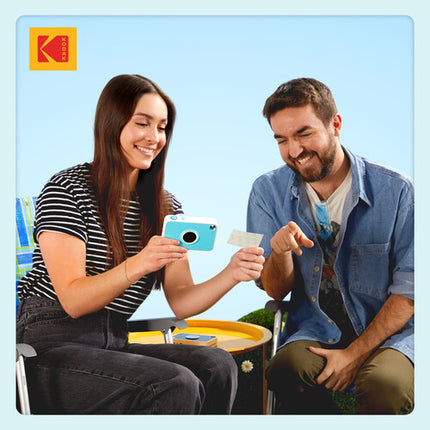 Kodak PRINTOMATIC+ Cámara Digital Instantánea 10MP con Papel ZINK 20 hojas y Estuche Azul