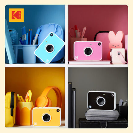 Kodak PRINTOMATIC+ Cámara Instantánea Digital 10MP con Papel ZINK 20 Hojas y Estuche Amarilla