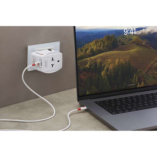 SKROSS MUV Adaptador de corriente mundial 65W USB-C y USB-A con cable USB-C