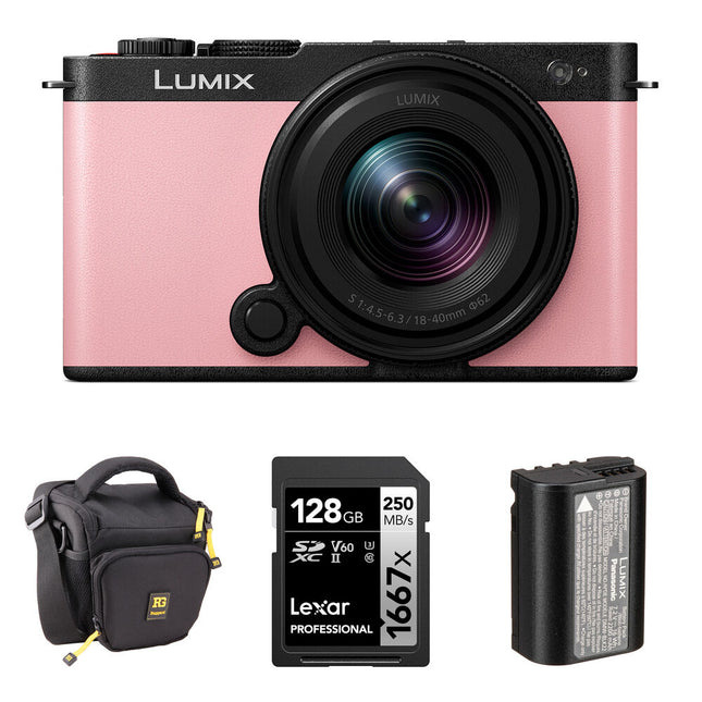 Panasonic LUMIX S9 Cámara Sin Espejo 24.2MP 18-40mm f4.5-6.3 Kit Essentials Sakura Pink