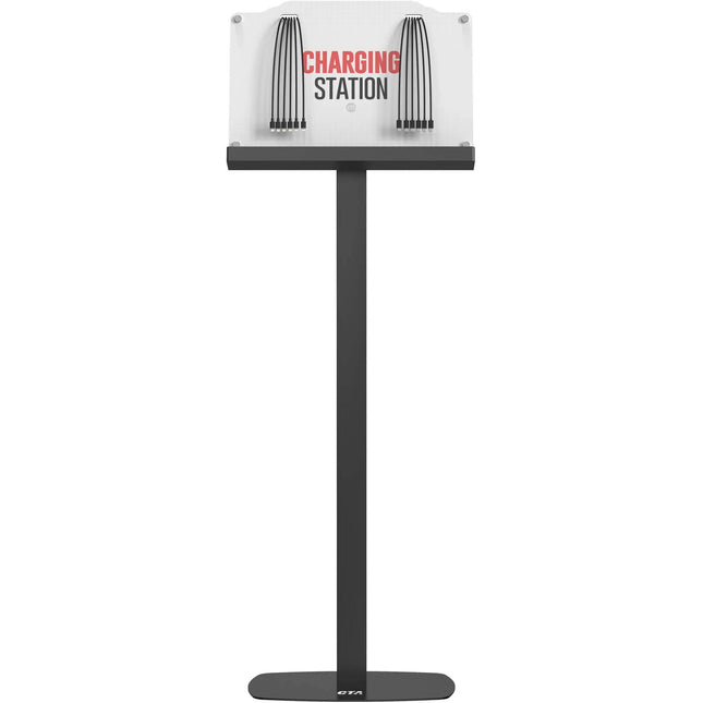 CTA Digital Charging Station soporte de piso para 12 dispositivos con 6 cables Lightning y 6 USB-C