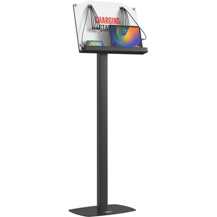 CTA Digital Charging Station soporte de piso para 12 dispositivos con 6 cables Lightning y 6 USB-C