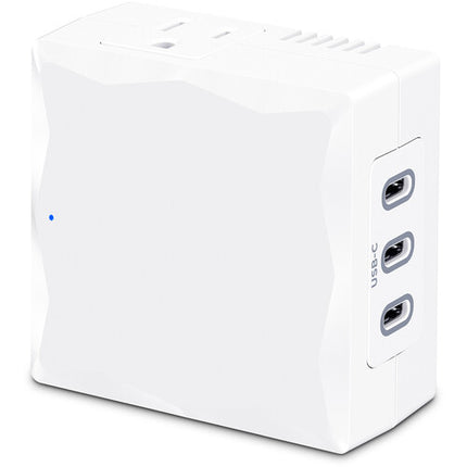 CyberPower P2WUC3 protector contra sobretensiones para hogar y oficina 2 tomas 3 puertos USB-C 30W 500 julios blanco