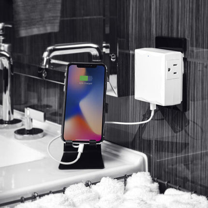 CyberPower P2WUC3 protector contra sobretensiones para hogar y oficina 2 tomas 3 puertos USB-C 30W 500 julios blanco