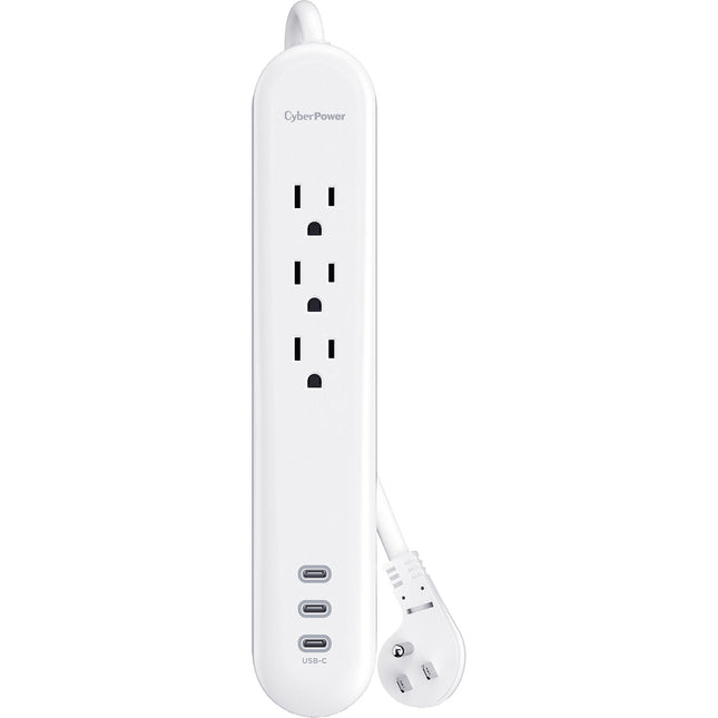 CyberPower P304UC3 Protector contra Sobretensiones 3 Salidas USB-C 30W Blanco