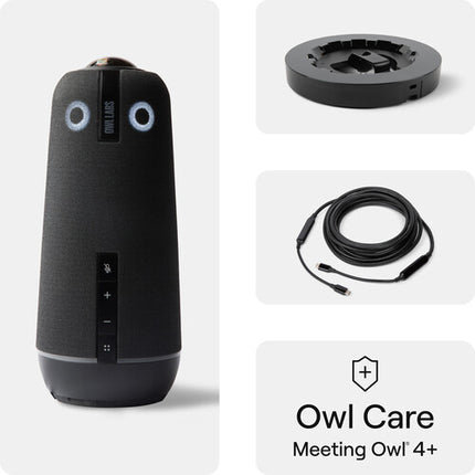 Owl Labs Meeting Owl 4+ Cámara de Videoconferencia UHD 4K 360° con 64MP y 8 Micrófonos