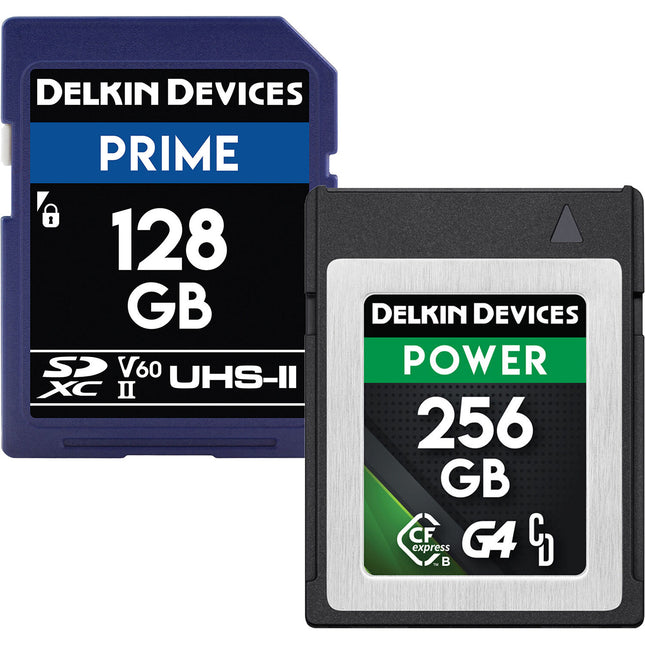 Delkin Devices Tarjeta de Memoria CFexpress Type B 256GB y SDXC UHS-II 128GB